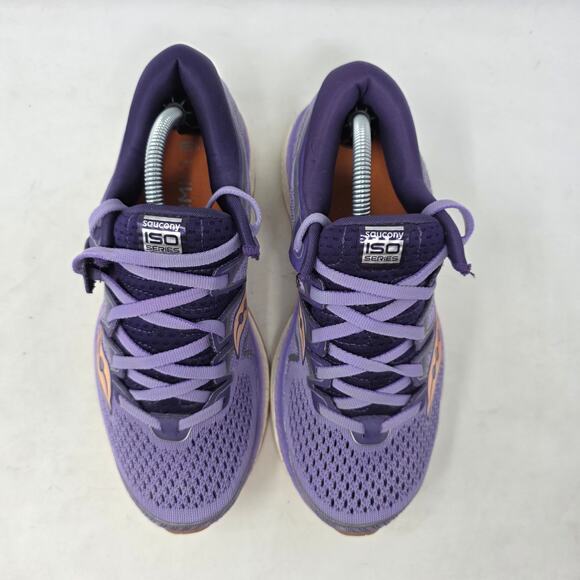 Saucony Freedom ISO Womens Running Shoes Purple/Orange Size 7.5 - Picture 4 of 8